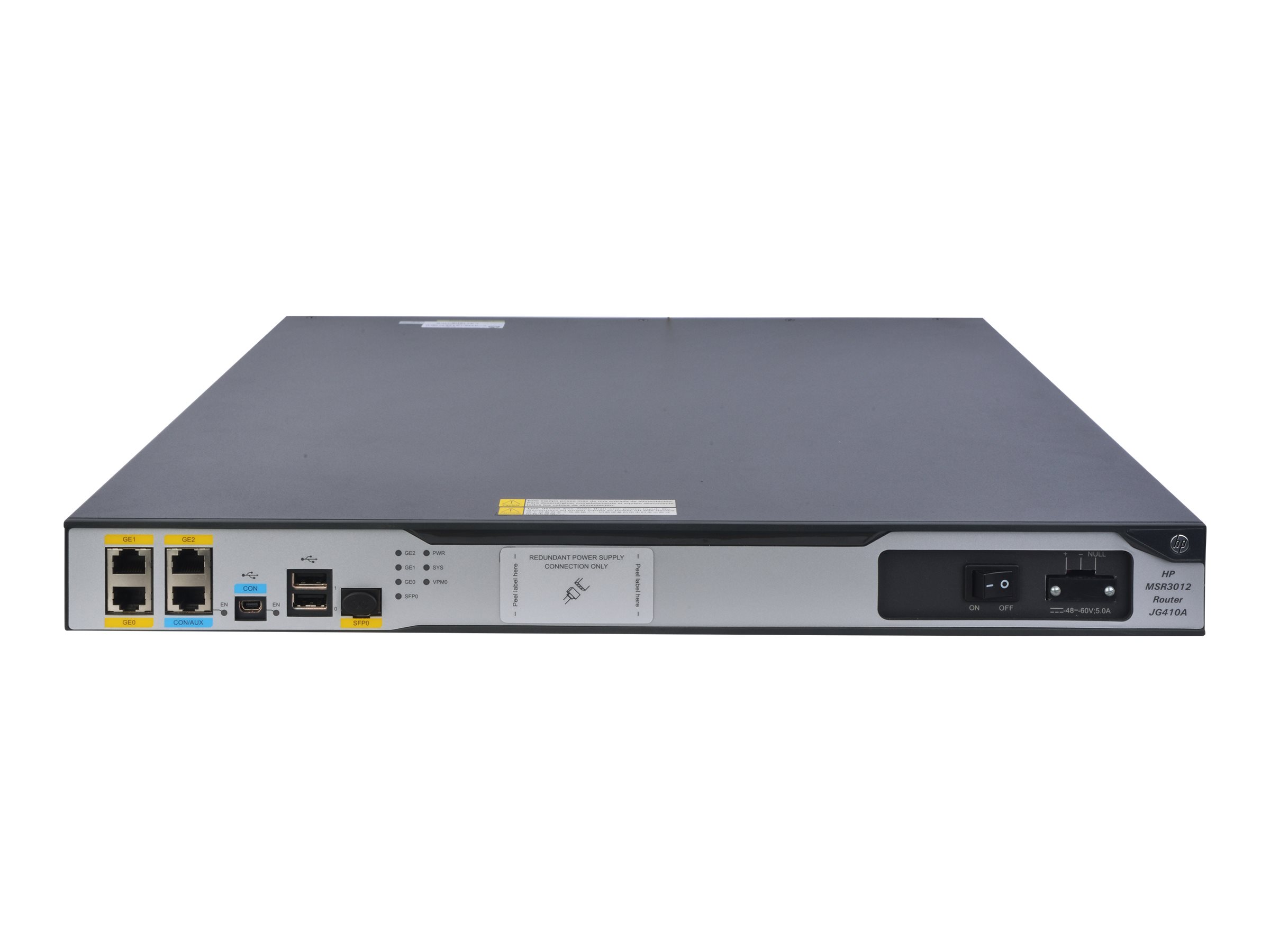 JG410A - Router HPE MSR3012, 1 GbE, montable en rack