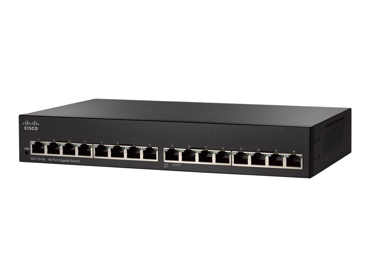 SG110-16-EU - Cisco SG110-16 Switch, Unmanaged, Small Business