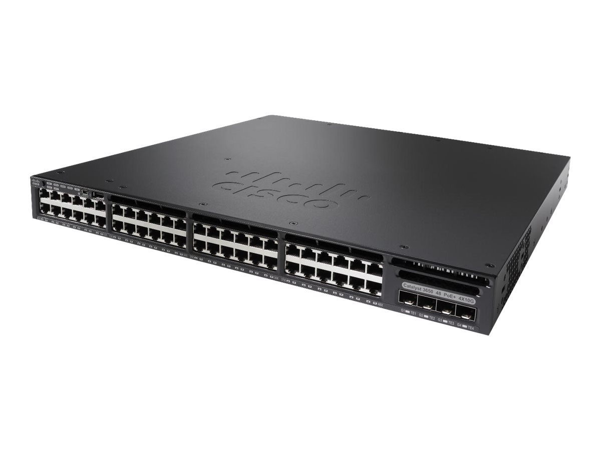 WS-C3650-48FWD-S - Cisco 3650 Switch, L3 Managed, 48x 10/100/1000 (PoE+)
