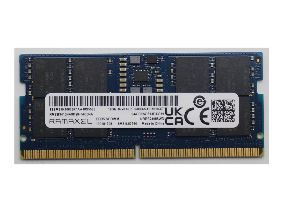 5M31L87360 - Lenovo Ramaxel - DDR5 - Modul - 16 GB - SO-DIMM 262-Pin