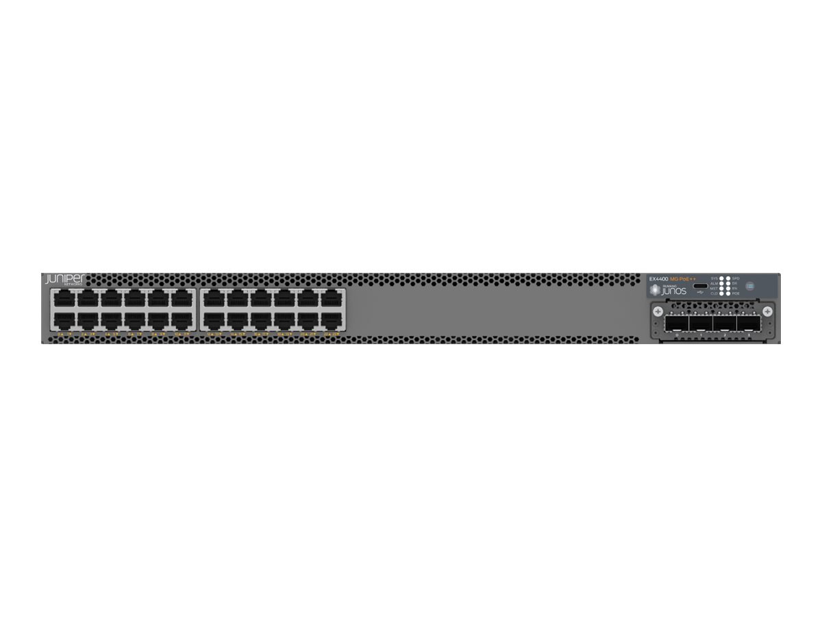 EX4400-24MP - Juniper EX Series EX4400-24MP - Switch - L3 - managed - 24 x 100/1000/2.5G/5G/10GBase-T (PoE++)