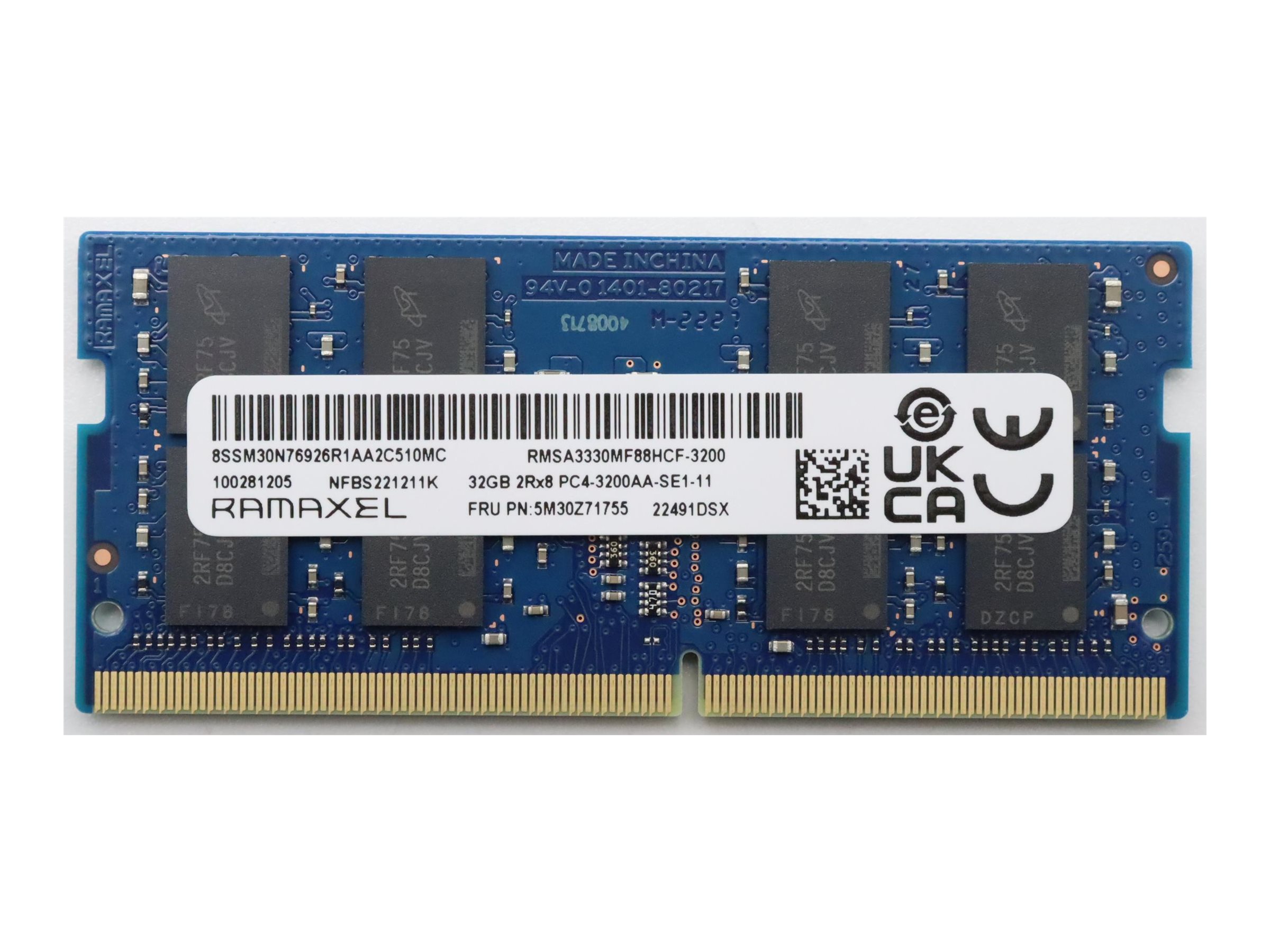 5M30Z71755 - Lenovo Ramaxel - DDR4 - Modul - 32 GB - SO DIMM 260-PIN