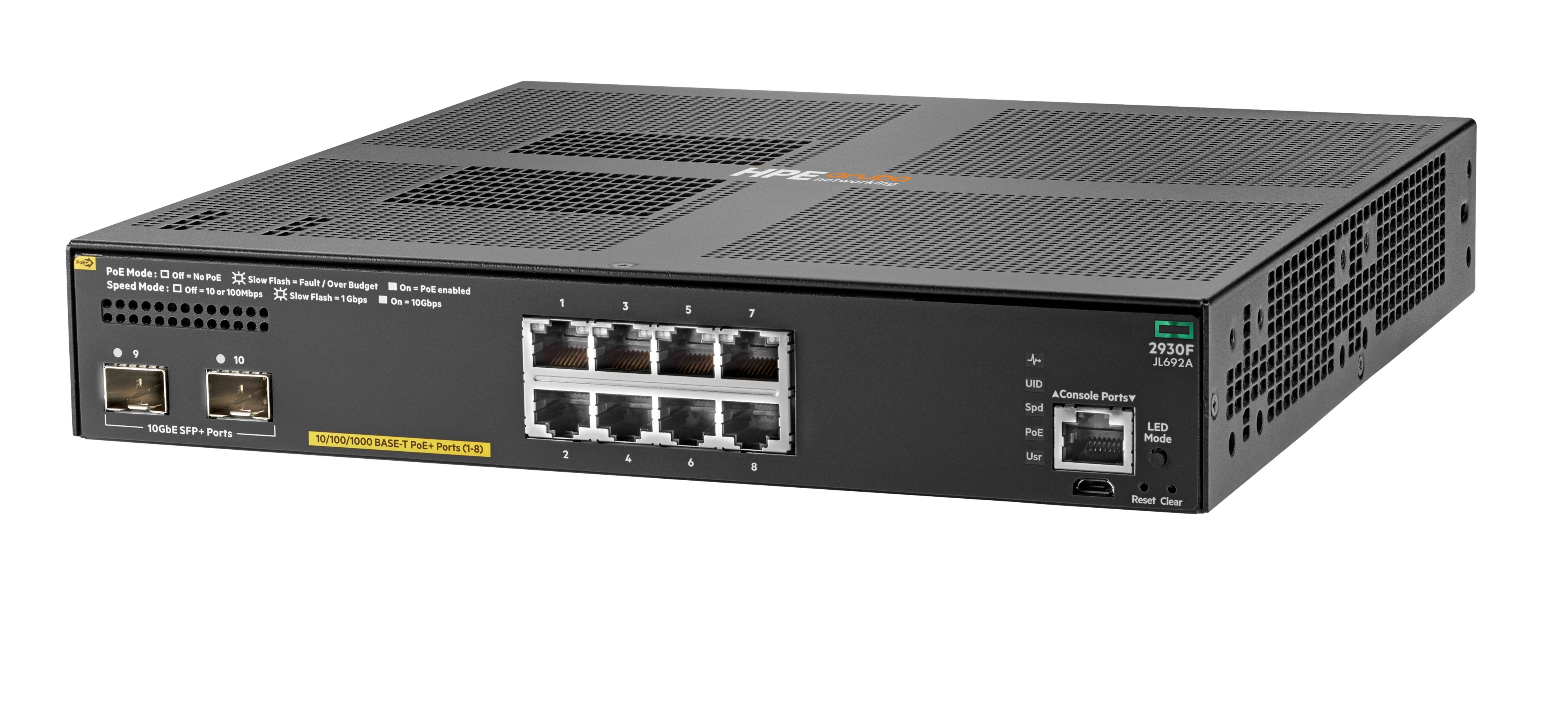 JL692A - Switch HPE Aruba 2930F - 8 puertos - Gestionado L3 - PoE+