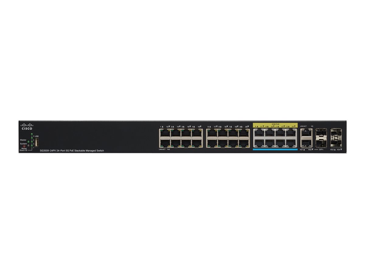 SG350X-24PV-K9-EU - Cisco Switch, managed, 16 x 10/100/1000 (PoE+)