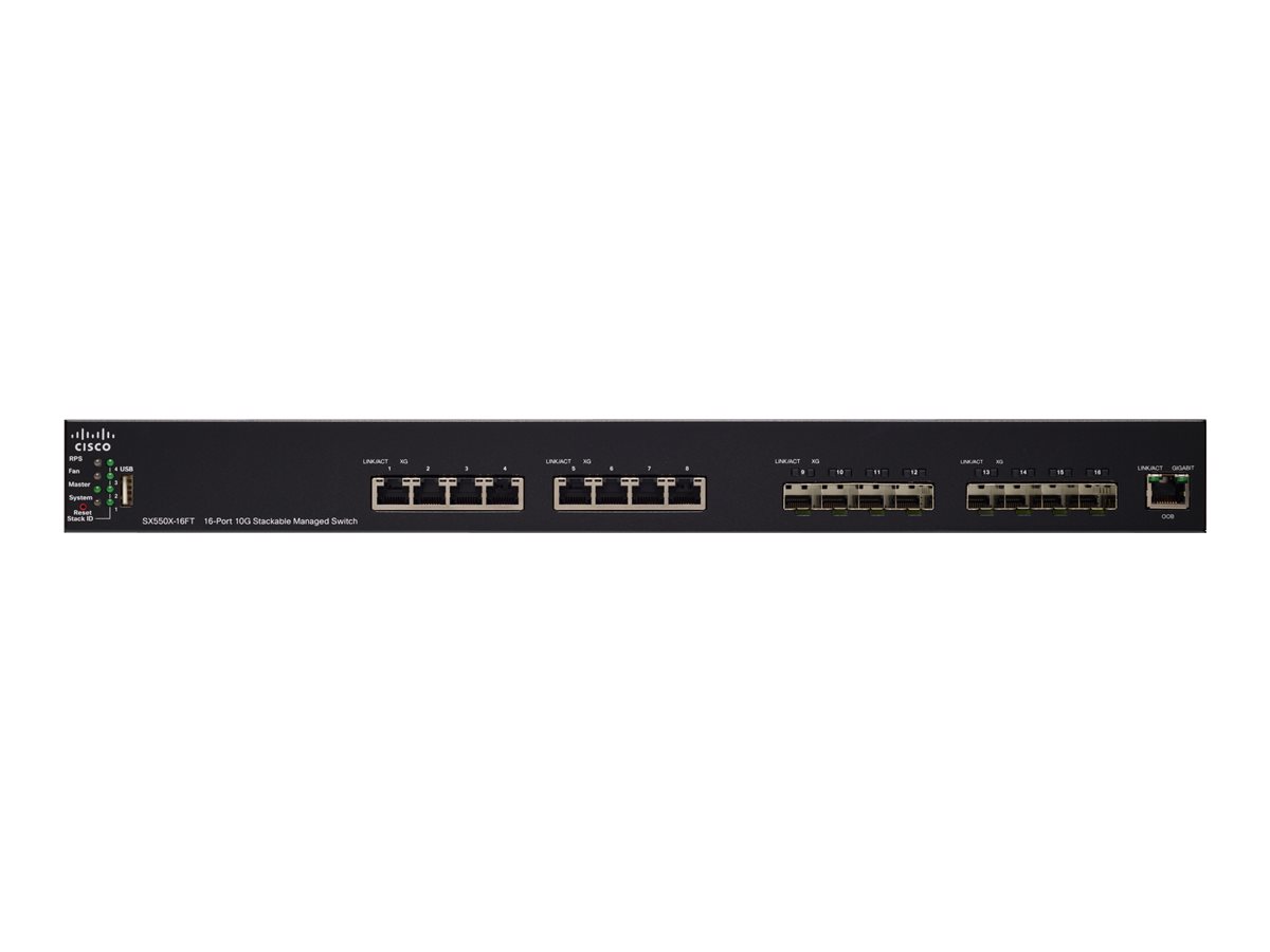 SX550X-16FT-K9-EU - Switch Cisco Business 550 - 16 porte - Gestito L3