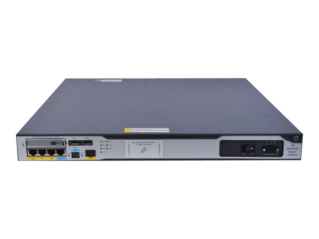 JG407A – HPE MSR3024 Router, 1GbE, rack-mountable
