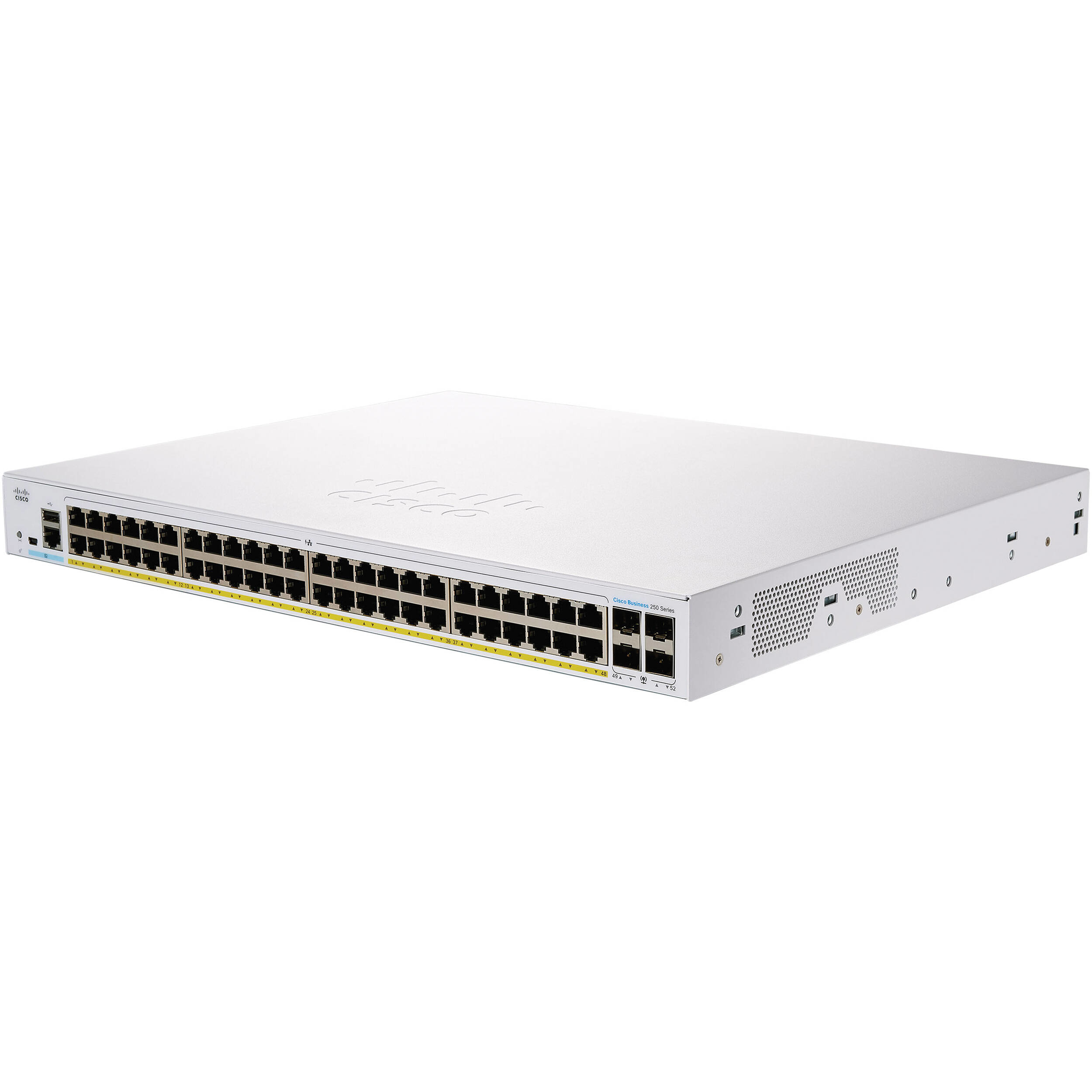 CBS250-48P-4X - Cisco CBS250-48P-4X, Managed, L3, Gigabit Ethernet (10/100/1000), Power over Ethernet (PoE), Rack-Einbau, 1U
