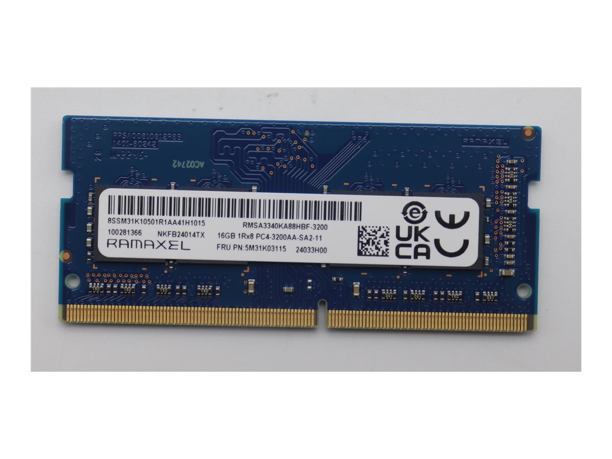 5M31K03115 - Lenovo Ramaxel - DDR4 - Modul - 16 GB - SO DIMM 260-PIN