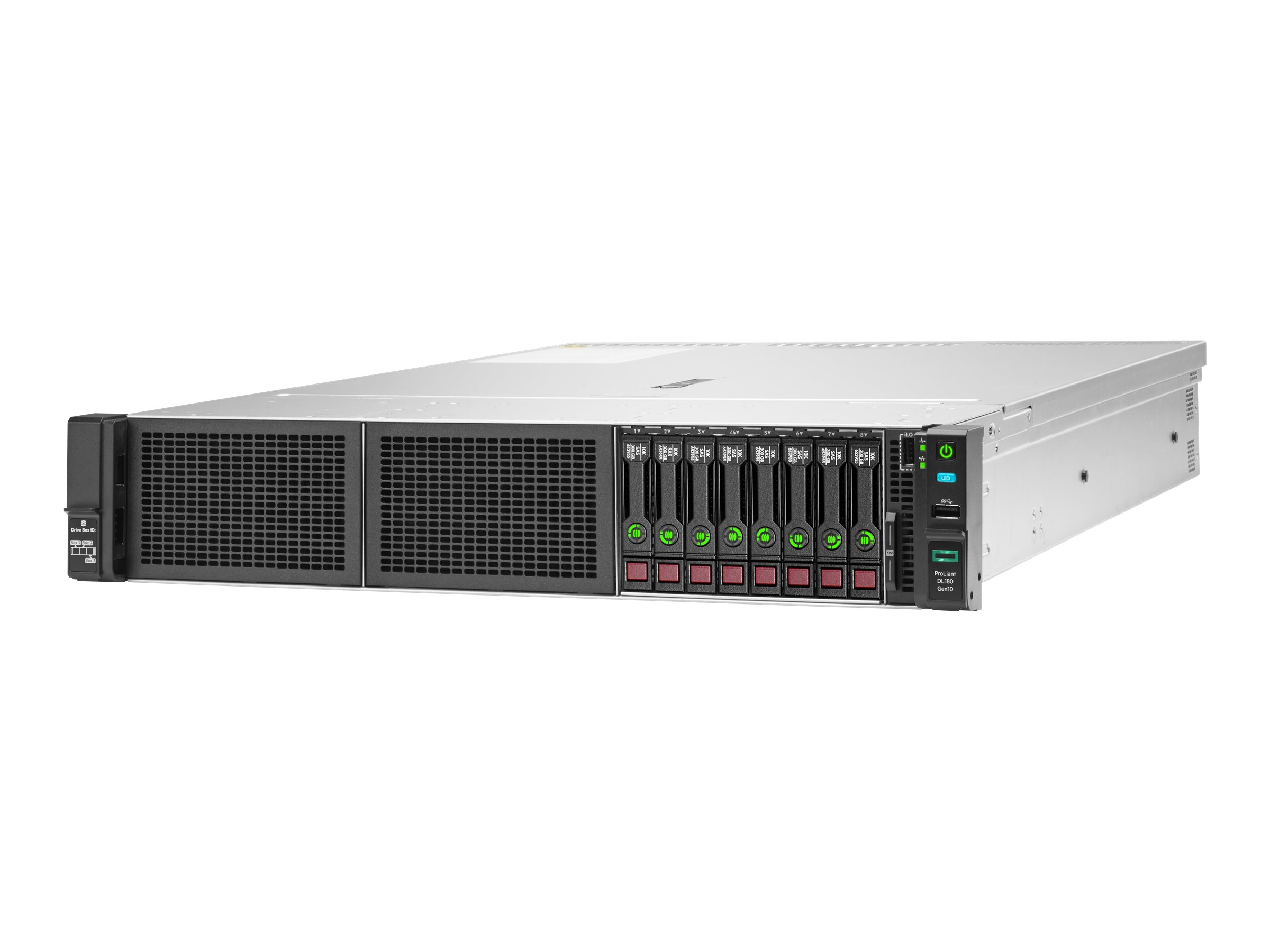 P19564-B21 - HPE ProLiant DL180 Gen10 - Server - Rack-Montage - 2U - de doble procesador - 1 x Xeon Silver 4208 / 2.1 GHz - RAM 16 GB - SATA - Hot-Swap 6.4 cm (2.5")