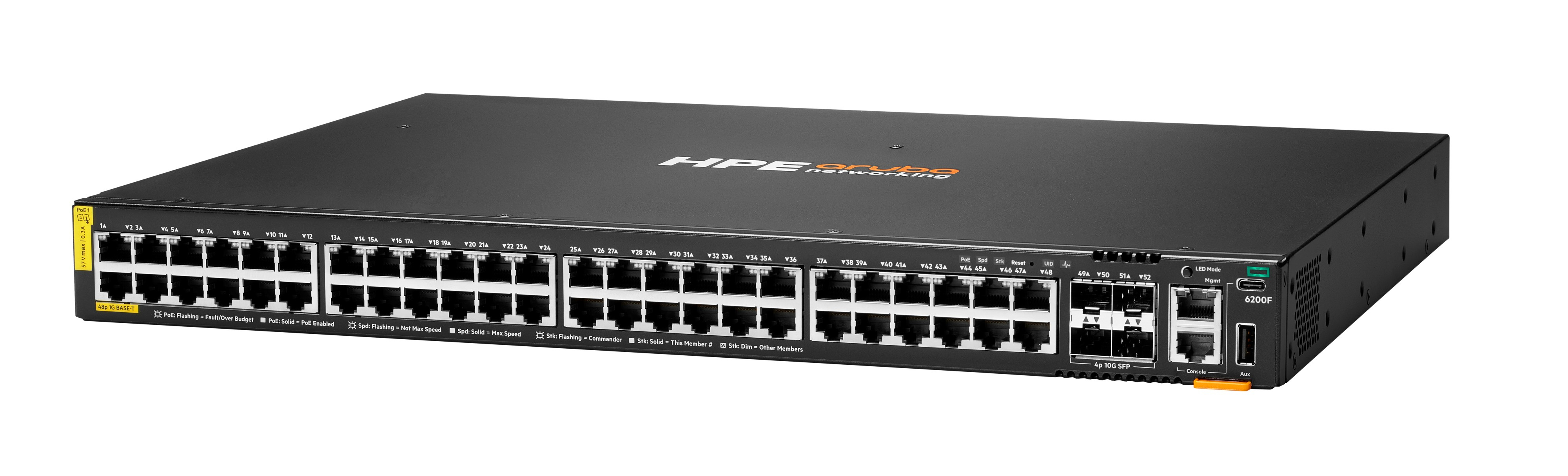 JL728B - Switch HPE Aruba CX 6200 - 48 puertos - Gestionado de capa 3 - PoE+