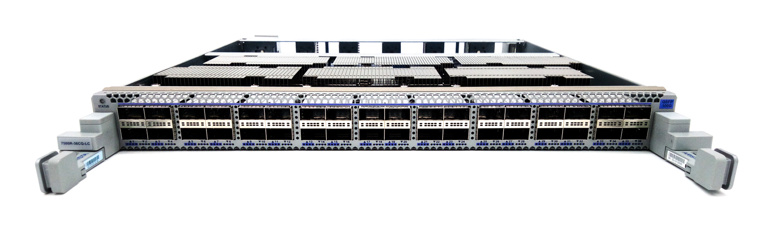 DCS-7500R-36CQ-LC - Arista Networks DCS-7500R-36CQ-LC, 10 Gigabit Ethernet, 25 Gigabit Ethernet, 40 Gigabit Ethernet, 100 Gigabit Ethernet, 100000 Mbit/s, 24000 MB, 713 W, 820 W, 445 mm