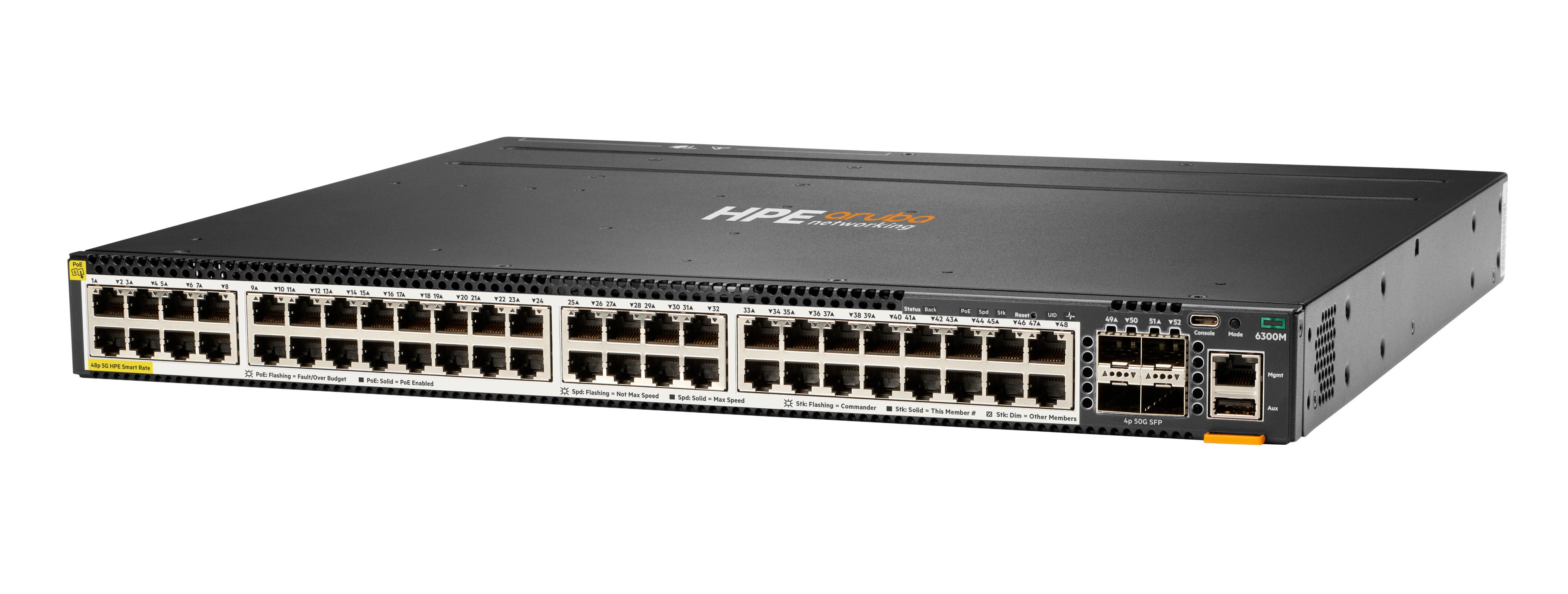 JL659A - Conmutador HPE Aruba CX 6300 - 48 puertos - Gestionado de capa 3 - PoE+