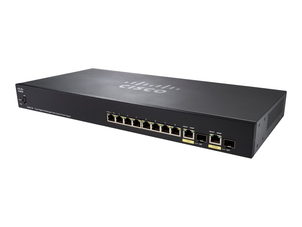 SG355-10P-K9-EU - Cisco Small Business Switch, L3 Managed, 8x 10/100/1000 (PoE+)